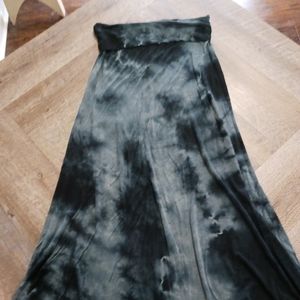 Gray-blue and Navy marble pattern maxi